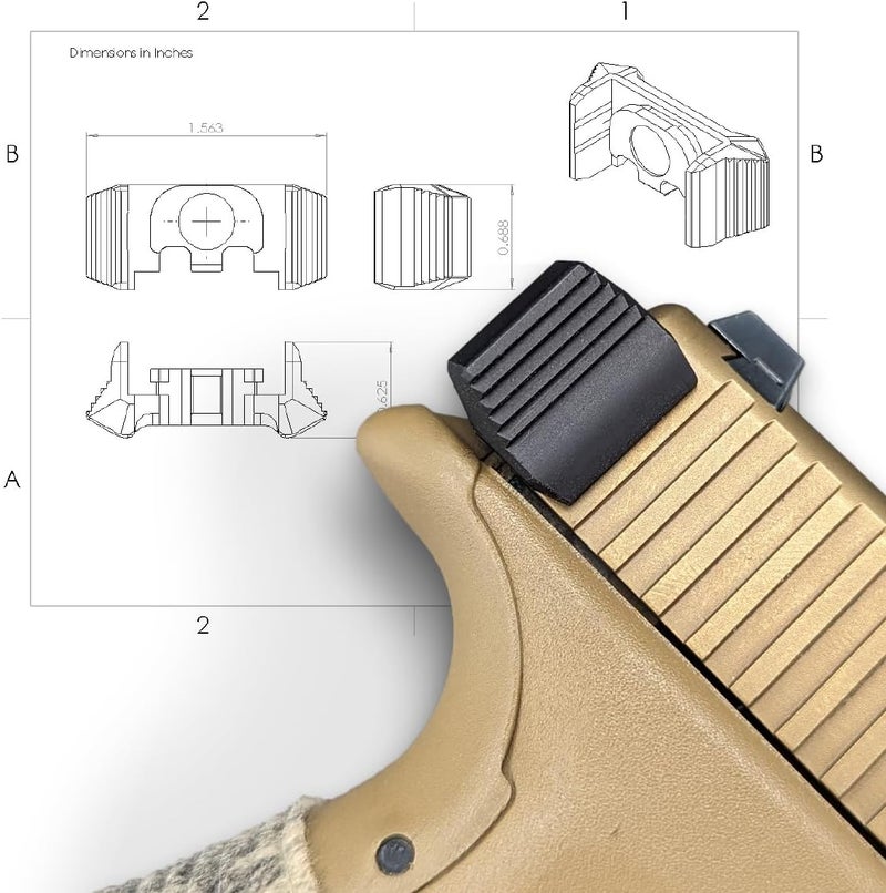 Milspin Store Aircraft-Grade Aluminum Racker Jacker Compatible with Glock 17, 19, 19X, 26, PSA Dagger, and More with Improved Slide Grip - Image 4